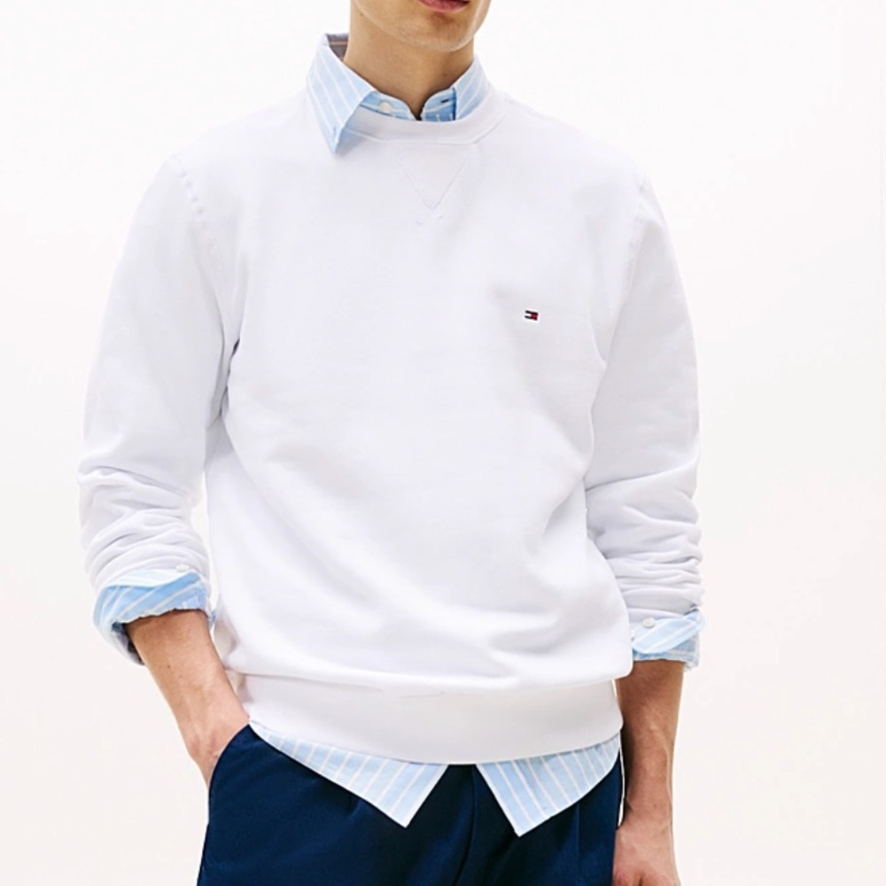 Tommy Hilfiger classic white crew sweatshirt